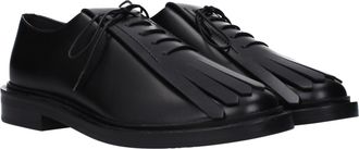 Max Mara Womens Black Leather Oxfords And Derbies Shoe