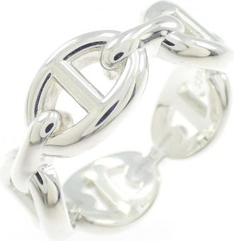 Herm&egrave;s Silver 925 Band Ring (Pre-Owned)