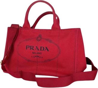 Prada Pre-owned Canvas prada-bags - Dames - Vintage Shopper - Rood - ONE Size - Vintage