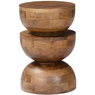 Sweeek Wooden side table, Sita, Walnut, 30x30x45 cm