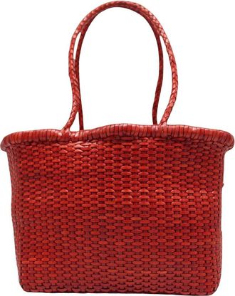 Dragon Diffusion B Weave Small Leather Tote