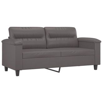 vidaXL Divano A 2 Posti Grigio 140 Cm In Similpelle - Vidaxl