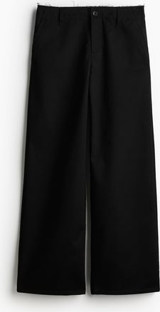 H&M Chino aus Twill mit offener Bundkante - Schwarz