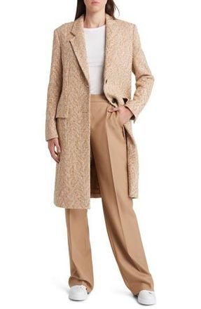 BOSS Catara Longline Tweed Jacket in Open Misc at Nordstrom Rack, Size 8