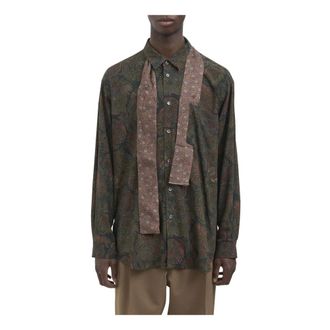 Magliano Casual Shirts, male, Green, Size: M Liquid Penna Long Sleeve Shirt