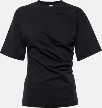 Toteme Gathered cotton jersey T-shirt