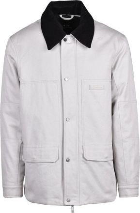 A|X Armani Exchange White Cotton Denim Jacket