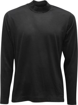 Mazzarelli Hoge hals wollen trui Marrakech stijl - Heren - Longsleeves - Zwart - S - Wol - Tops