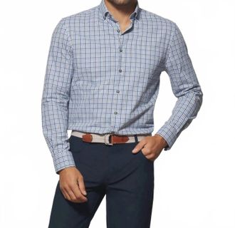 Johnnie-O Ruben Top Shelf Button Up Shirt In Wake