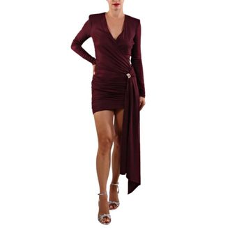 Elisabetta Franchi Dames, Jurken, Bruin, Maat: M Jersey