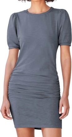 Sundry Puff Sleeve Mini Dress In Pigment Vintage Black