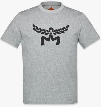 MCM Laurel Logo Print T-Shirt in Organic Cotton in Grey at Nordstrom, Size Xx-Large