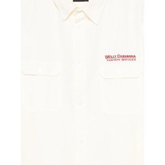Willy Chavarria 100% Cotton Shirt - White