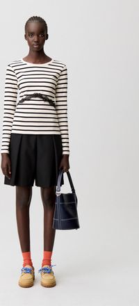 Claudie Pierlot Breton lace T-shirt