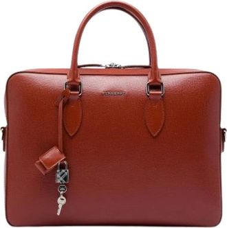 Burberry Pre-owned Business Briefcase - unisex - Vintage Handtas - Bruin - ONE Size - Leer - Vintage