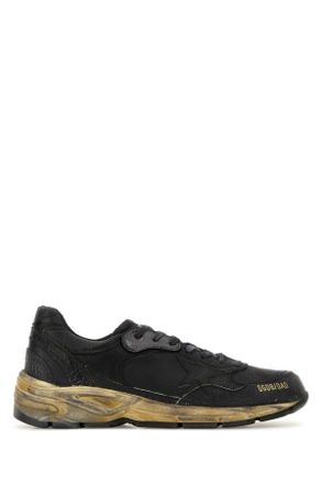 Golden Goose Deluxe Brand Charcoal Leather Running Dad Sneakers