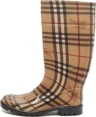 Burberry Stivali House Check con punta tonda - Marrone