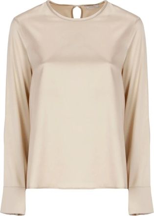 PESERICO Overhemden, Dames, Beige, S, Peserico Blouse Beige