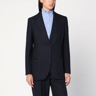 Prada Giacca monopetto blu in lana