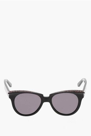 Philipp Plein Occhiali da Sole Wayfarer con Dettagli Strass taglia Unica