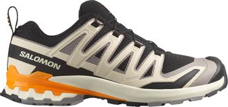 Salomon Laufschuh SALOMON XA PRO 3D V9, Herren, Gr. 42,5, schwarz (schwarz, gull, turmeric), Synthetik, Textil, Schuhe Laufschuh