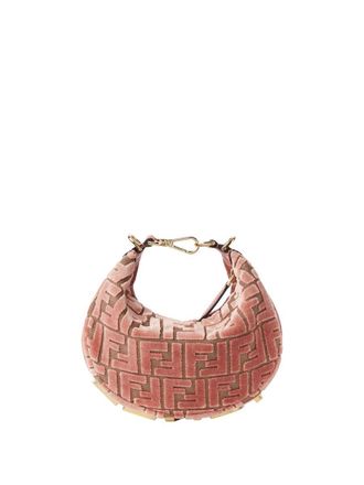 Fendi Graphy Mini Hobo In Ff Jacquard Velvet Bags