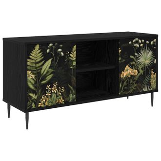 vidaXL Mueble De Tv Rhenen 102 X 33 X 51 Cm Roble Negro Vidaxl