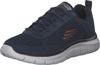 Skechers Mens Track-Moulton Sneakers, Sports Shoes, Marine, 10 UK Navy Orange