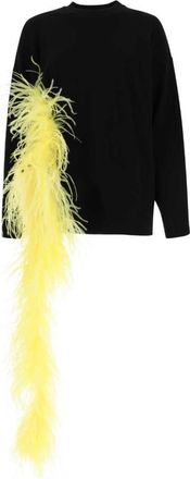 The Attico Black viscose blend oversize sweater