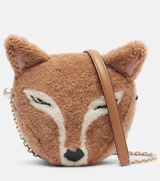 Jimmy Choo London Borsa a spalla Soft Fox Mini in shearling