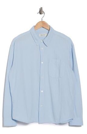 Frame Denim Cotton & Linen Chambray Button-Up Shirt in Herald at Nordstrom Rack, Size X-Large