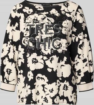 Betty Barclay Sweatshirt aus Viskose-Mix mit 3/4-Arm in Black, Größe 36