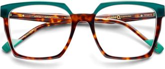 Etnia Barcelona Apfel Bold Square Frame Eyeglasses with Tortoiseshell Accents
