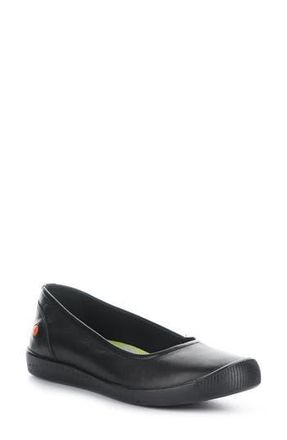 Softinos Fly London Ilsa Ballet Flat in 008 Black Smooth Lea at Nordstrom Rack, Size 7-7.5Us / 38Eu