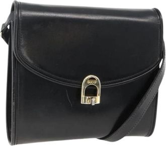 Gucci Pre-owned Vintage Schoudertas - Dames - Vintage Schoudertas - Zwart - ONE Size - Leer - Vintage