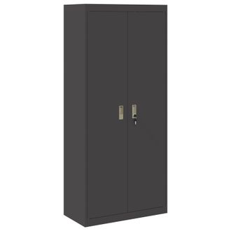 vidaXL Armario De Almacenamiento Negro 80 X 40 X 180 Cm Acero Vidaxl