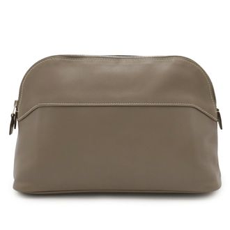 Herm&egrave;s Gris Tourterelle Yellow Pouch (Pre-Owned)