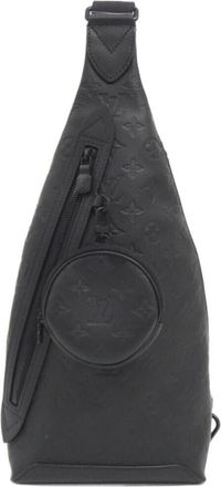 Louis Vuitton Black Leather Pouch Shoulder Bag (Pre-Owned)