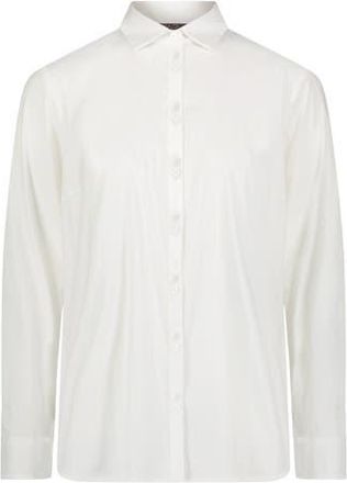 Lela Rose Cotton Poplin Bow Back Shirt in White at Nordstrom, Size X-Small