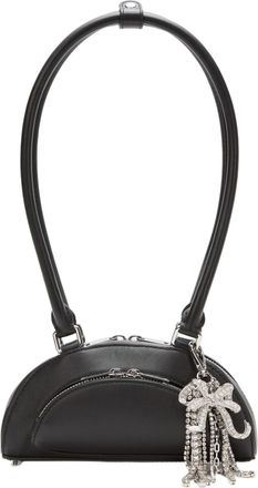 Self Portrait Mini Shoulder Bag In Smooth Leather With Decorative Charm