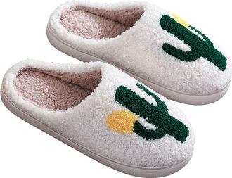 Generic Slippers for Women Men Warm Fuzzy Soft Christmas Slipper Memory Foam Slippers Cute Cartoon Anti-Slip Santa Sliders Lightweight House Indoor Outdoor Sh