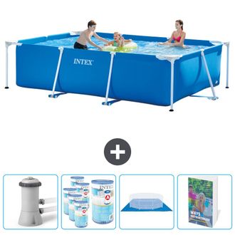 Intex Piscina Con Estructura Rectangular - 300x200x75 Cm - 7-piezas Scb119