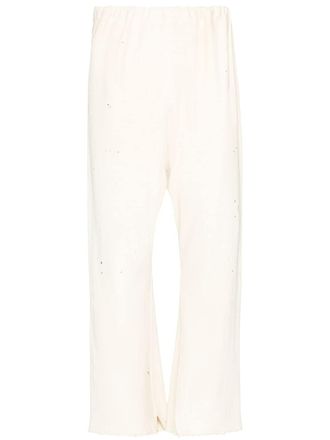 Maison Margiela cut-out hem track pants - White
