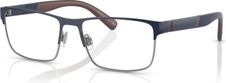 Polo Ralph Lauren 56mm Rectangle optical glasses in Blue at Nordstrom