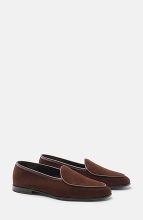 Scarosso Nils Loafers in Brown - Suede at Nordstrom, Size 40.5