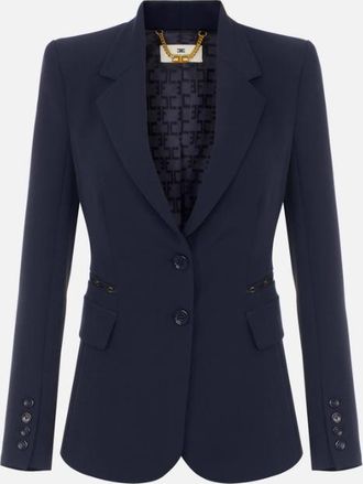 Elisabetta Franchi Giacca Elisabetta Franchi In Tessuto Crepe Stretch Double Layer