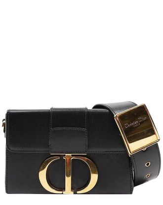 Dior Black Leather 30 Montaigne Box Bag (Authentic Pre-Loved)