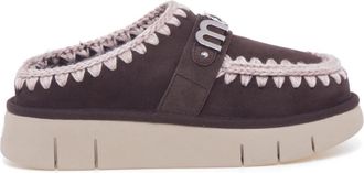 Mou Bounce Clog - Dames - Slip ons - Bruin - 36 EU - Wol - Schoenen
