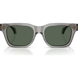 Versace 52mm Square Sunglasses in Transparent Grey/dark Green at Nordstrom