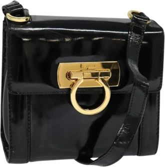 Ferragamo Pre-owned Canvas shoulder-bags - Dames - Vintage Schoudertas - Zwart - ONE Size - Vintage
